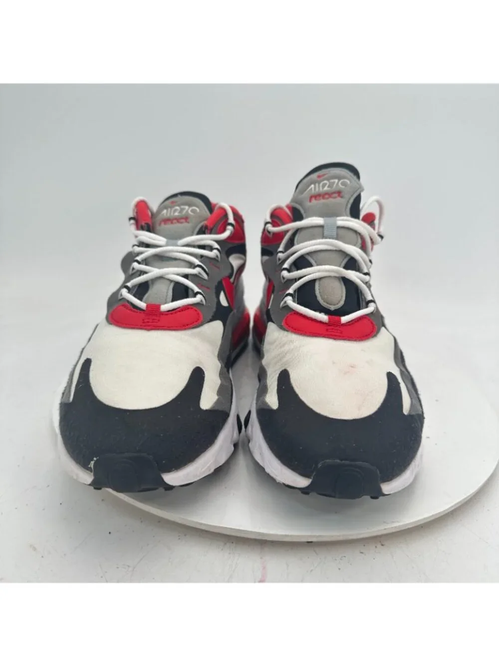 Nike Air Max 270 React Men Sz 11 CI3866-002 Black Iron Grey University Red Shoes